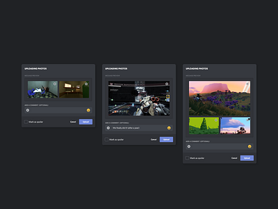 Multiple photo upload in Discord adobexd chat design discord gallery games message multiple photos photos ui uidesign