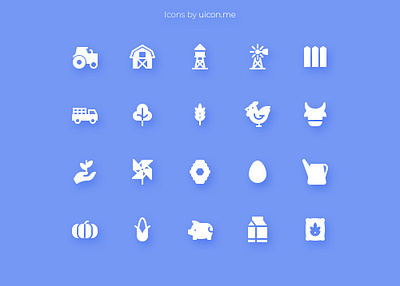 Farm Icon Set farm flat icon icon design icon designs icon set iconography icons icons set vector