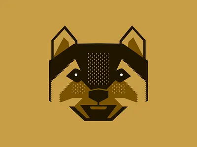 Dakota Brown dog geometric illustration pet puppy retro shiba shibainu