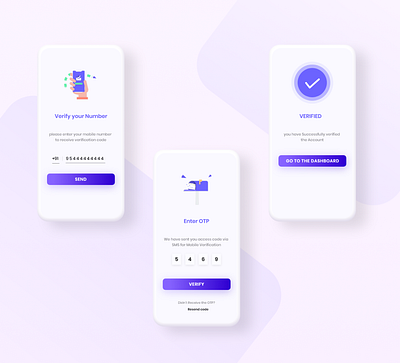 Mobile Verification UI/UX android app design app illustrations mobile app device mobile ui ui uidesign ux uxdesign vectors