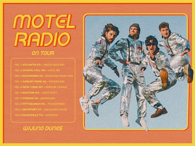 Motel Radio Branding astro astronaut bandmerch futurism motel radio vintage