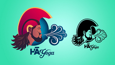 Hā Yoga brand branding design emblem identity illustration lettering logo type typography