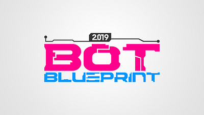 2019 Bot Blueprint brand branding design emblem identity lettering logo minimal type vector