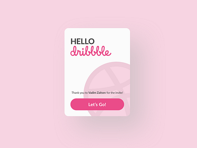 Hello Dribbble! app hello hello dribbble ux