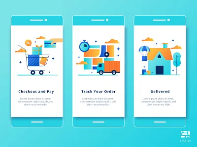 Delivered mobile app adobe xd creative dribbble dribbble best shot illustrator mobile app mobile app design mobile ui sahillalani slstudioss ui ux design vector