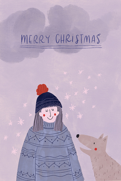 Christmas Card Digital Illustration design digital art digital illustration graphic design illustration illustration art illustrations illustrator procreate art winter scene