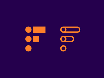 F + To-do List branding icon identity line art logo logo design logomark mark negative space orange purple sticker symbol to do list type vector