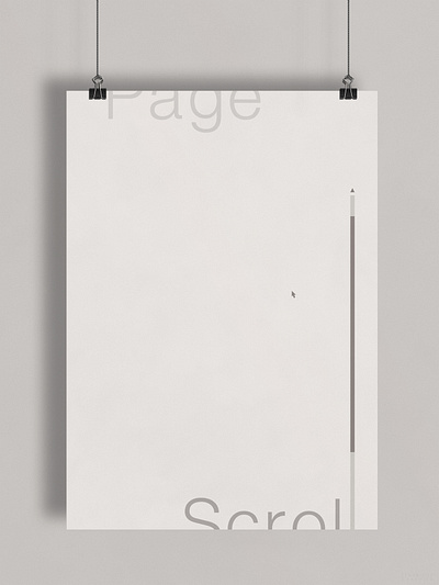 Page Scroll | Typographical Poster graphics helvetica minimal page poster scroll simple text typography web