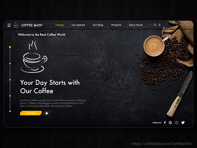 Coffee Shop 2020 2020 trend app branding coffee coffee bean coffee shop coffeeshop design illustration logo trending ui ux web website xd xd design xd ui kit xddailychallenge