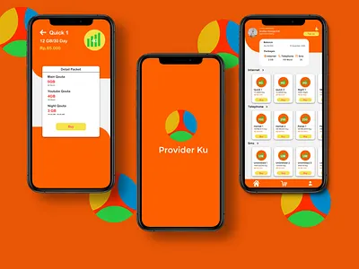Provider Paket Aplikasi aplikasi app design icon invision kartu paket provider ui ux