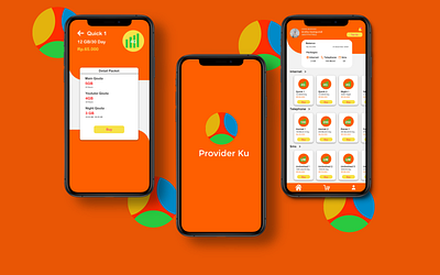 Provider Paket Aplikasi aplikasi app design icon invision kartu paket provider ui ux
