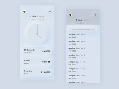 Clock APP ui ux