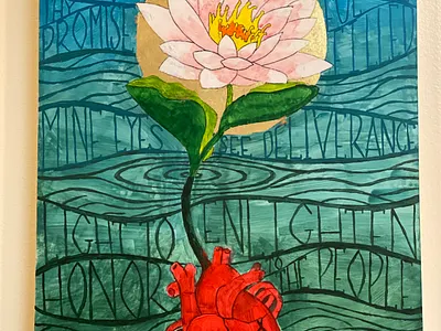 Epiphany icon closeup acrylic handlettering icon illustration