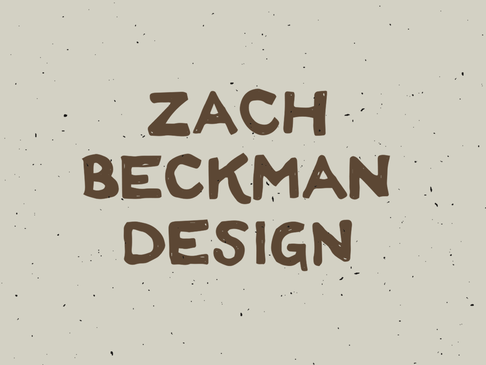 Zach Beckman Design Moving Type animated gif grit rough texture type