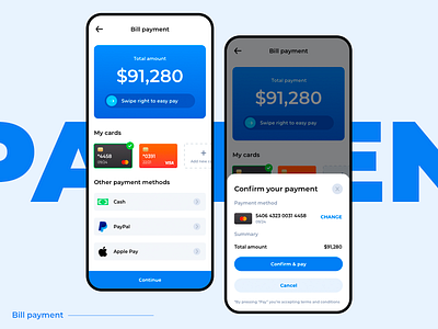 Bill payment UI cx design interaction interface service design ui uidesign ux uxdesign