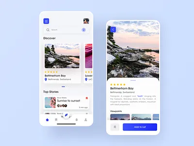 Traveling App app design ui ux
