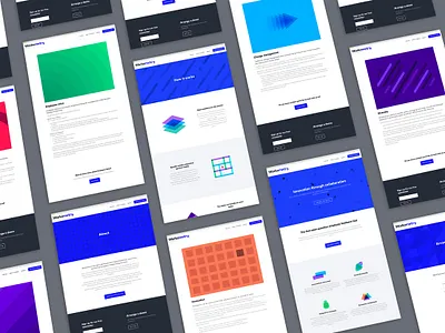 Workometry website screens abstract design geometric hr pattern squarespace type typography ui web website