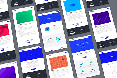 Workometry website screens abstract design geometric hr pattern squarespace type typography ui web website