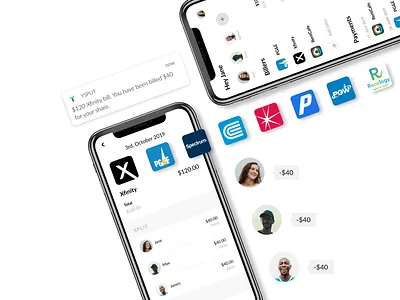 New Landing Page Header coliving fintech friends header housemates icons iconset illustration landing page logos notifications roommates shadow utility vendors