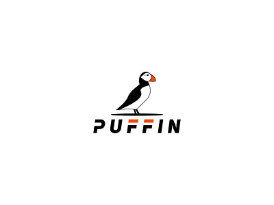 puffin animal bird diving logo puffin sea seabird species water