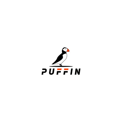 puffin animal bird diving logo puffin sea seabird species water