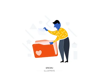 Empty state Illustration design app，ui design illustration sketch