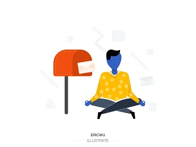 Empty state Illustration design app，ui icon illustration sketch