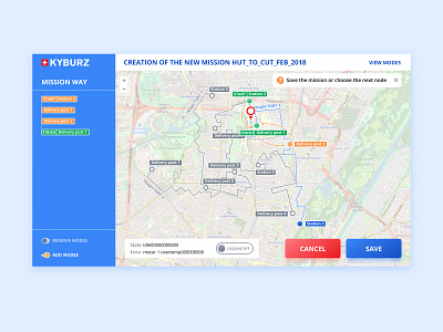 UX/UI for a web panel on delivery robots 7bits app design robots touchscreen ui ux