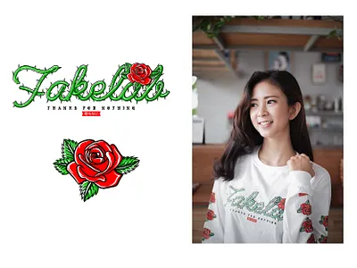 Fakelab Clothing Streetwear Typeface Stem and Rose blossom design elite flower font gala gold illustration leaves love passionate precious red rose rose sparkling stems texture vector wedding word