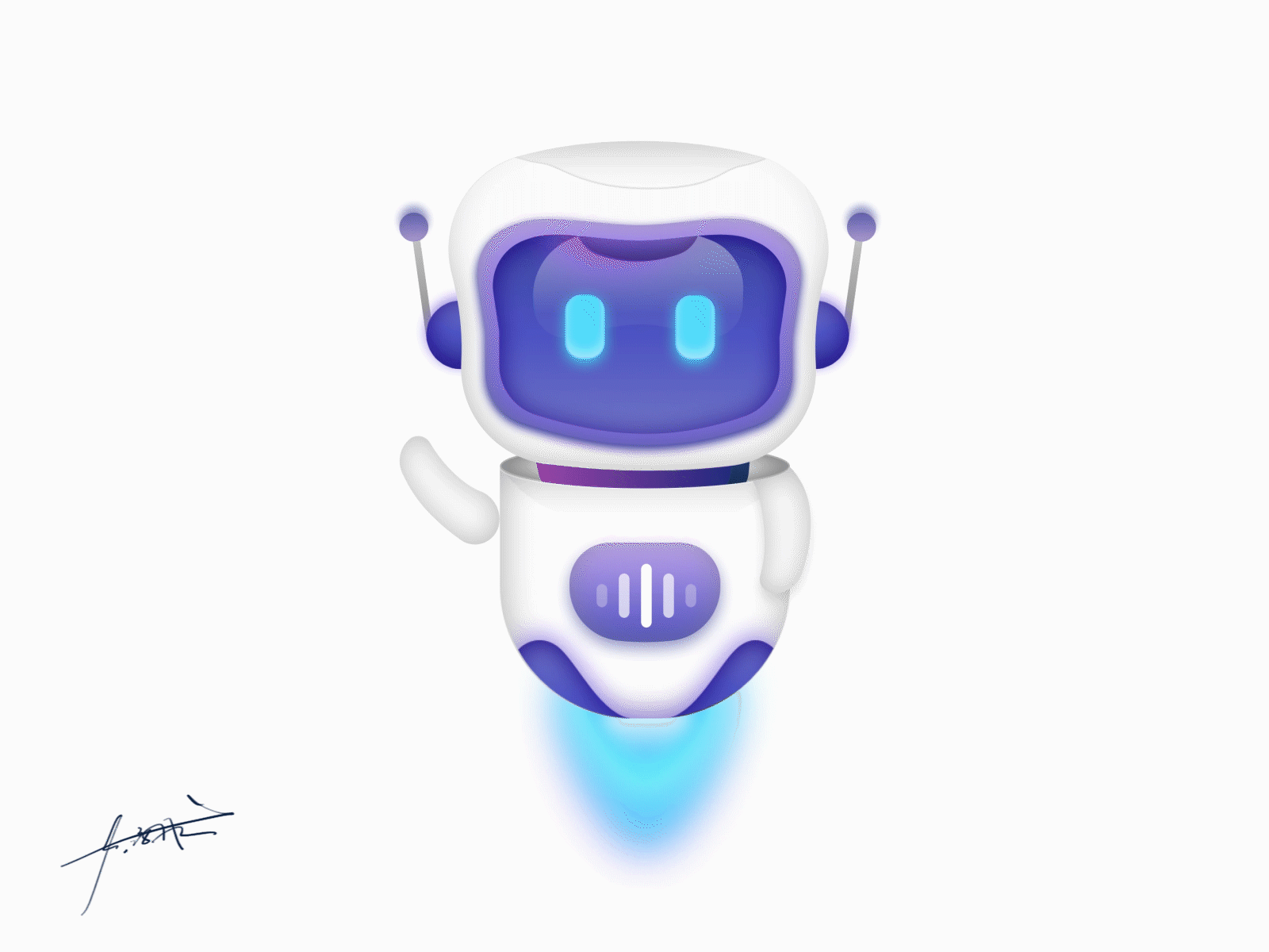 AI ROBOT YOYO ae animation app appdesign icon illustration principle