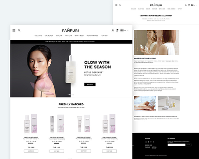 PANPURI Website E-commerce clean cute design ecommerce home page landing page minimal online shop thai thailand ux web design