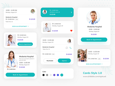 Card Style UI creative design design art doctor homepage illustration mobile app mobile ui ui uidesign website