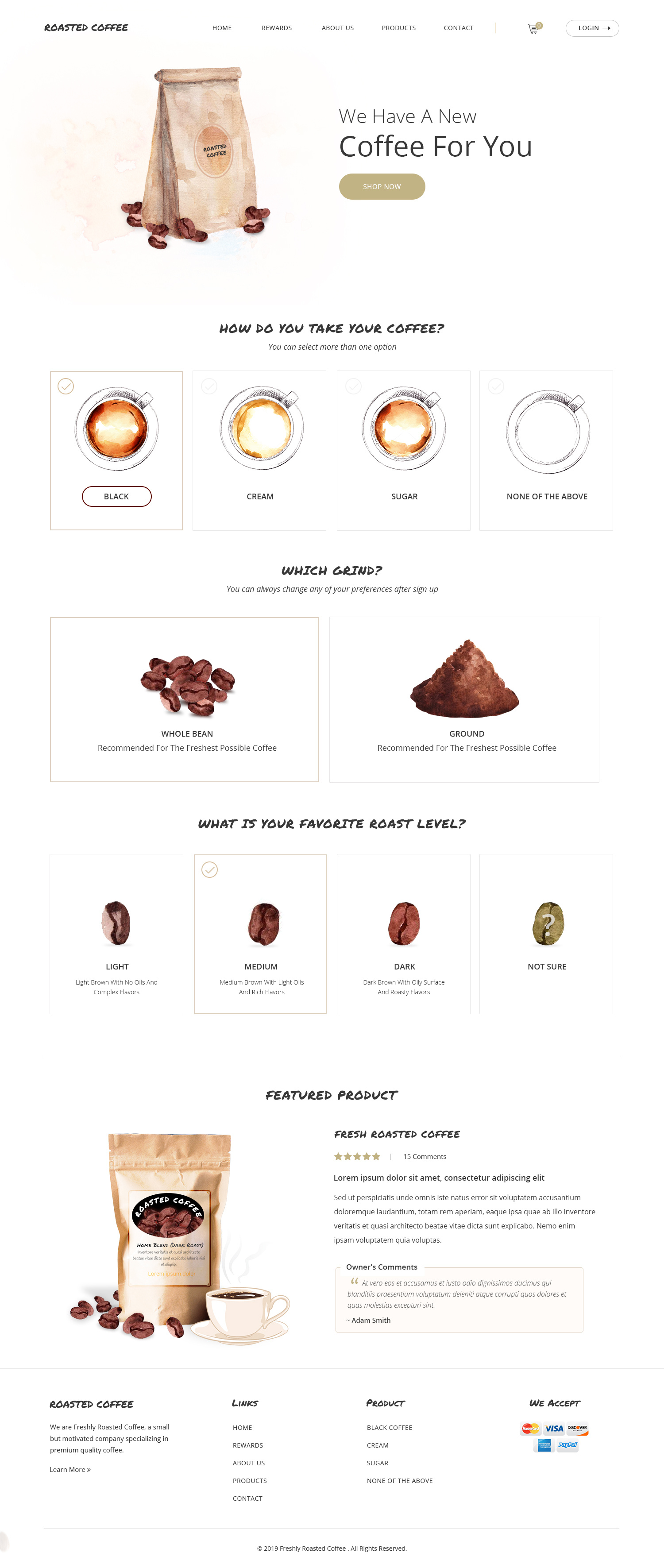 Roasted Coffee (Home Page)