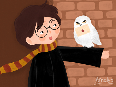 Hedwig🦉 childrenbook harrypotter hedwig illustration illustrator procreate