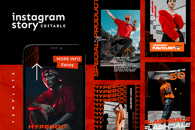 Instagram Story Template advertising boys branding design girl hypebeast illustration instagram instagram post instagram stories instagram template logo social media social media design social media pack social media templates socialmedia template ui youth