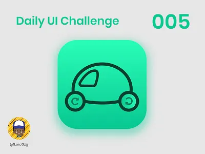 Daily UI Challenge 005 - App Icon app app icon car care challenge dailyui ecology green icon project safe ui