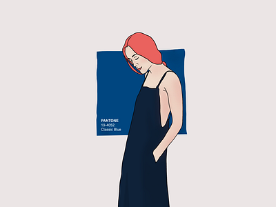 PANTONE color of the year blue bulgaria character coral girl illustration moody panton pantone procreate uiillustration