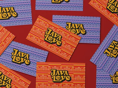 Java Love – Coffee Brand Identity africa bold brand identity branding business card colourful logo design pattern design