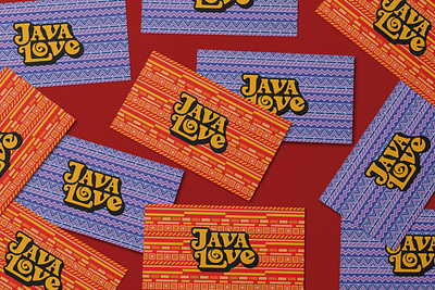 Java Love – Coffee Brand Identity africa bold brand identity branding business card colourful logo design pattern design