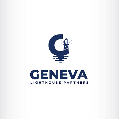 G letter lighthouse logo branding design geneva icon illustration initial letter lettering lighthouse logo vector