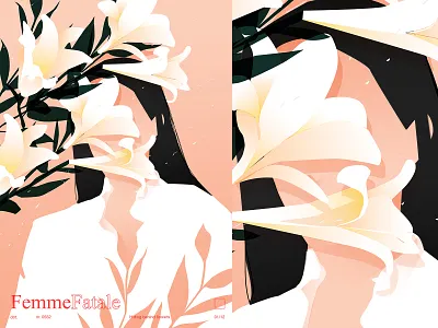 Hidding abstract composition floral flower flowers hinding illustration laconic lilly minimal poster shirt women in illustration womens