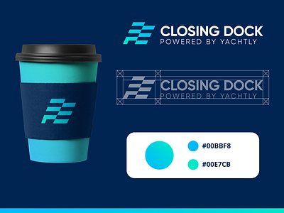 ClosingDock - Logo Design Concept boat logo branding branding design brokers colorscheme corporate flag logo gradient icon identity identity design logo logo design logo designer logo grid logotype management media tech digital symbol yacht