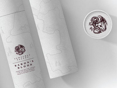 Baron's Blood dragon dragon illustration dragon logo dragon mark logo logo design mark wine wine label wine packaging