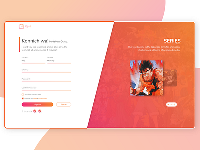 Website Concept Design - Login Page Experience adobe xd brand identity branding clean clean layout design flat icon layout design login design login page minimal orange typogaphy ui ui design ux web webdesign website