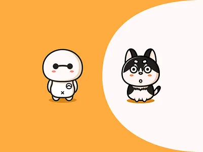 Baymax & husky