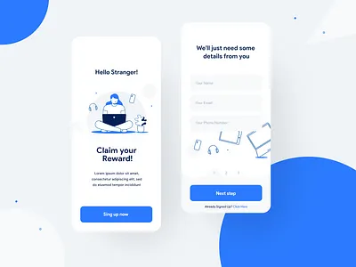 Claim your reward! app design illustration outline reward web