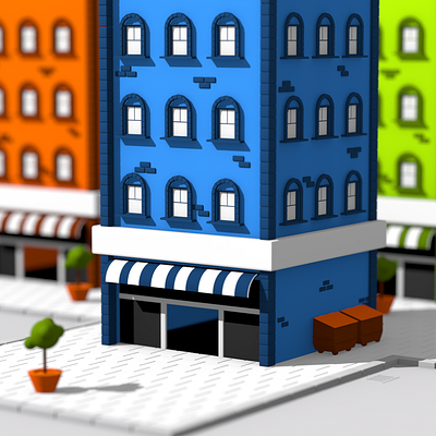 Buildings 3d 3d art building cinema4d