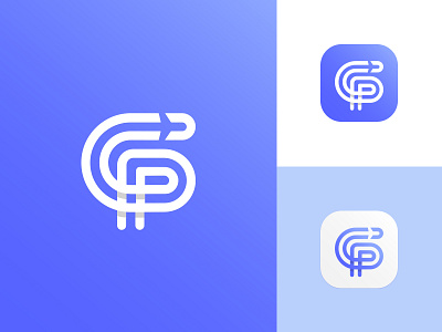 CP Logo Mark / App Icon airplane logo app icon blue and white branding clean cp logo lettermark line art logo icon logo mark minimalistic modern logo design monogram logo movement logo plane logo smart logo symbol icon target logo technology logo travel logo