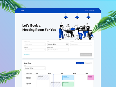 Meeting Room Booking Concept app concept dashboard landing page mumbai ui uiux user experience user interface visual design