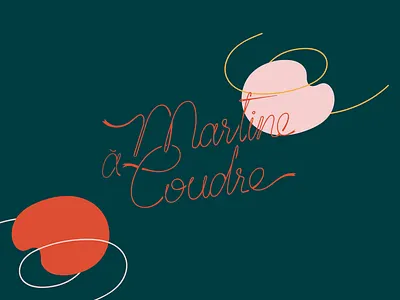 Martine - hand-stitched colorful goods bags craft craftsmanship craftsmen feminity goods handmade handmade type lettering logo organic shapes personal brand personal logo script script lettering sew sewer sewing totebag typography